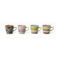 HKliving 70's Ceramics Rococo Americano Mug (Set of 4)