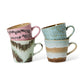 HKliving 70's Ceramics Dada Cappuccino Mugs (Set of 4)
