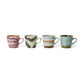 HKliving 70's Ceramics Dada Cappuccino Mugs (Set of 4)