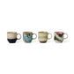 HKliving 70's Ceramics Abstract Café Mugs (Set of 4)