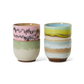 HKliving 70's Ceramics Deco Café Mugs (Set of 4)