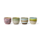 HKliving 70's Ceramics Deco Café Mugs (Set of 4)