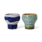 HKliving 70's Ceramics Symbolist Lungo Mugs (Set of 2)