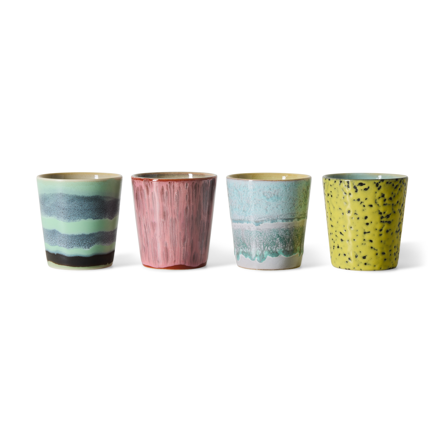 HKliving 70's Ceramics Artistic Coffee Mugs (Set of 4)