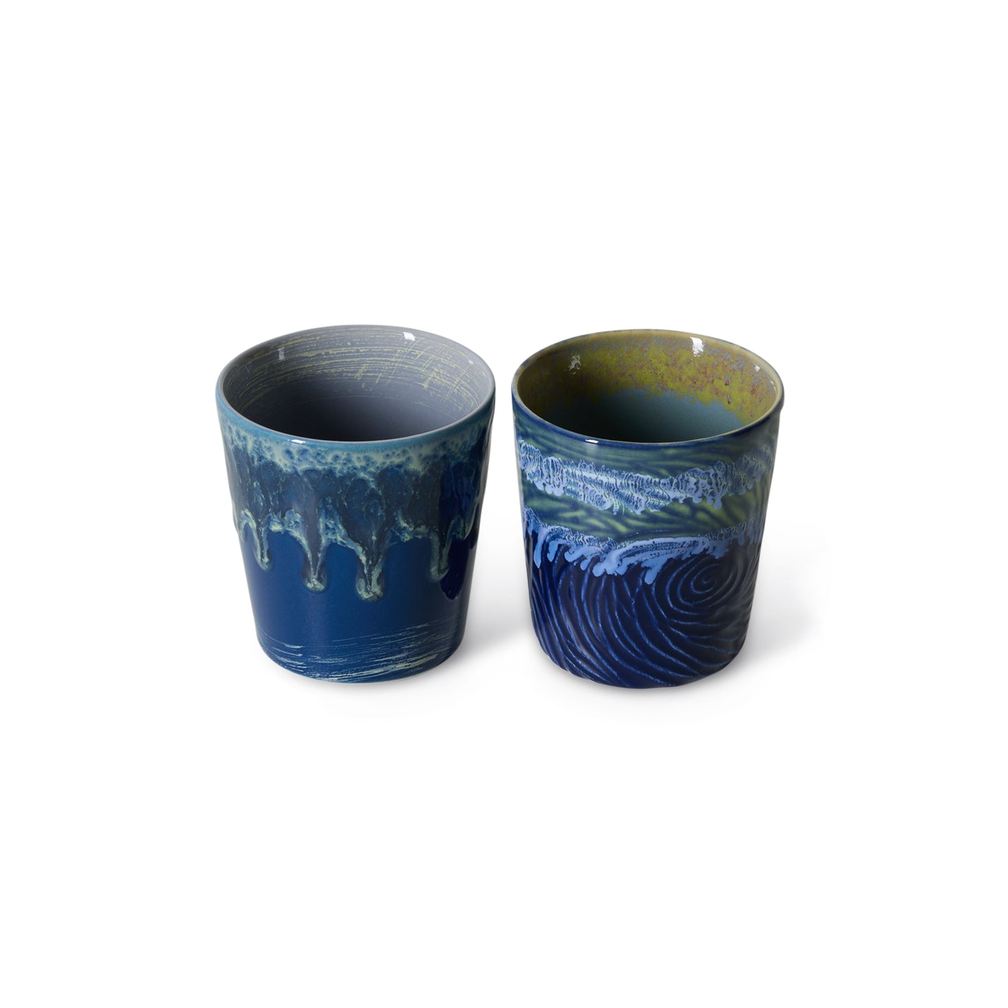 HKliving 70's Ceramics Van Gogh Starry Night Coffee Mugs (Set of 2)