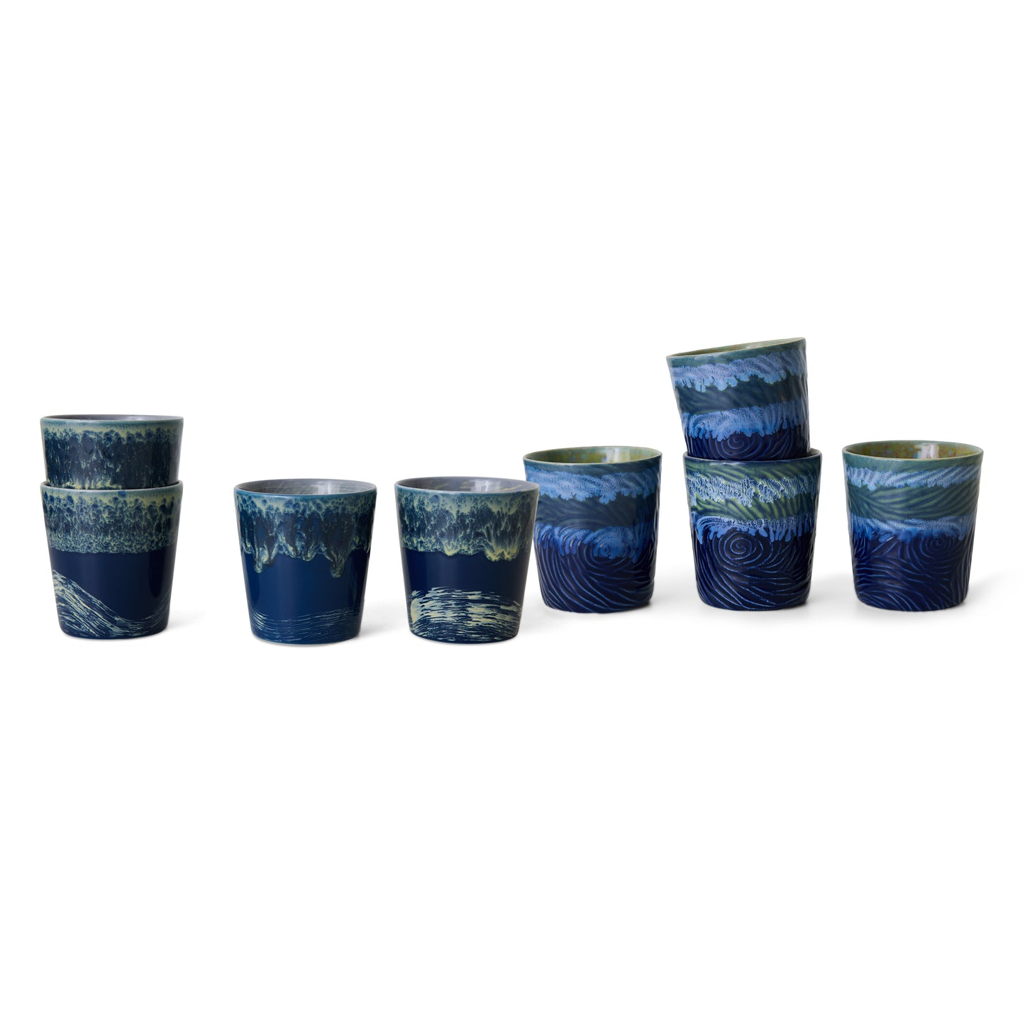 HKliving 70's Ceramics Van Gogh Starry Night Coffee Mugs (Set of 2)