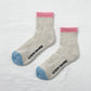 Le Bon Shoppe Grey Pink Colour Block Girlfriend Socks