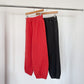 Le Bon Shoppe Coral Red French Terry Balloon Pants