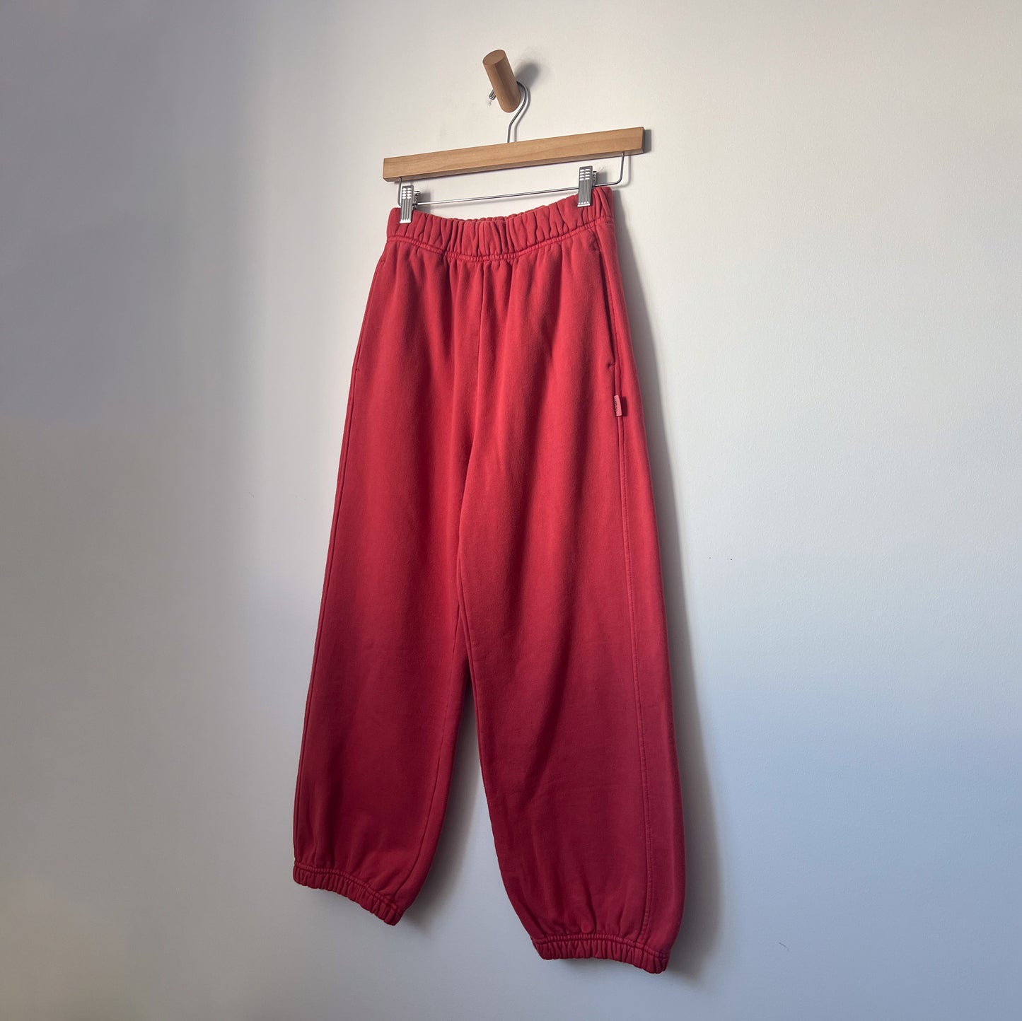 Le Bon Shoppe Coral Red French Terry Balloon Pants