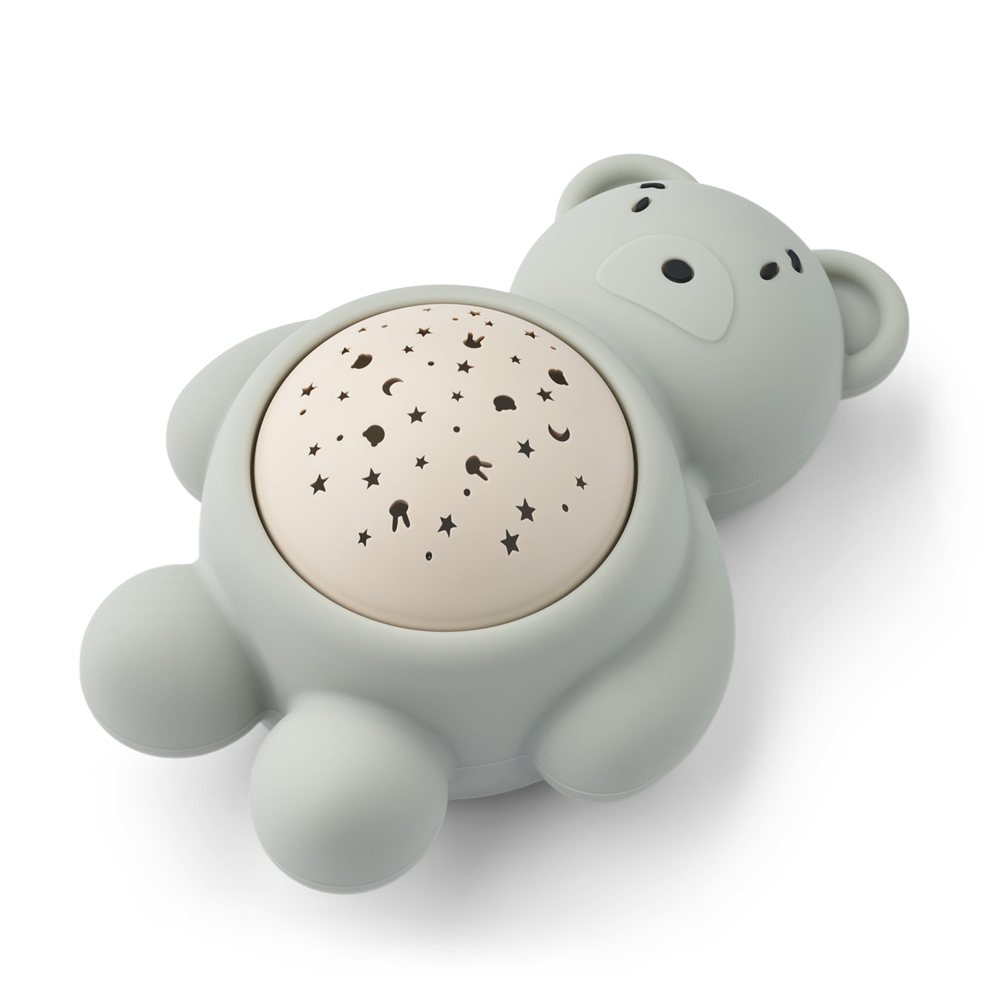 Bear-shaped night light with star pattern on a white background