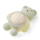 Cute bear-shaped night light on a white background