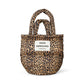 Leopard print tote bag with Mads Närgaard label on a white background