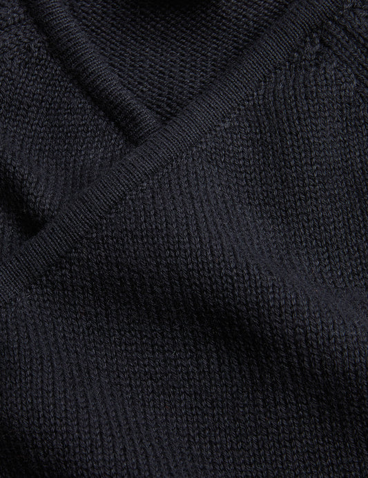 Close-up of a textured black fabric