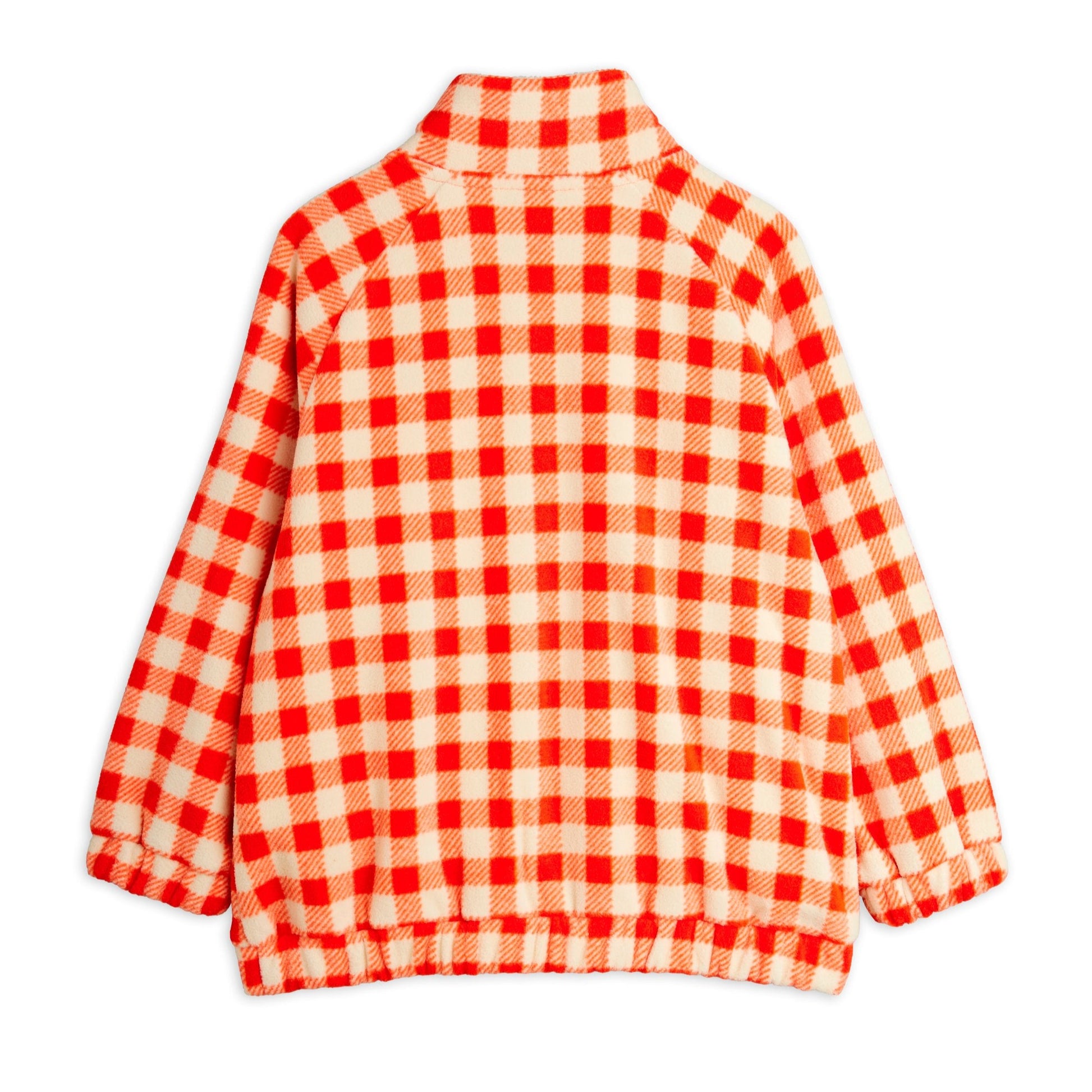 Red and white checkered jacket on a white background