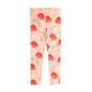 Leggings with red mammoth pattern on a light pink background, viewed from the back
