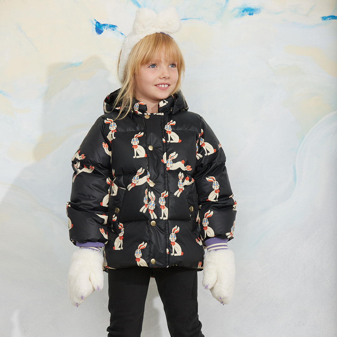 Mini Rodini Rabbits Hooded Puffer