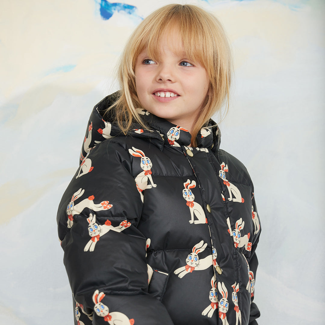 Mini Rodini Rabbits Hooded Puffer