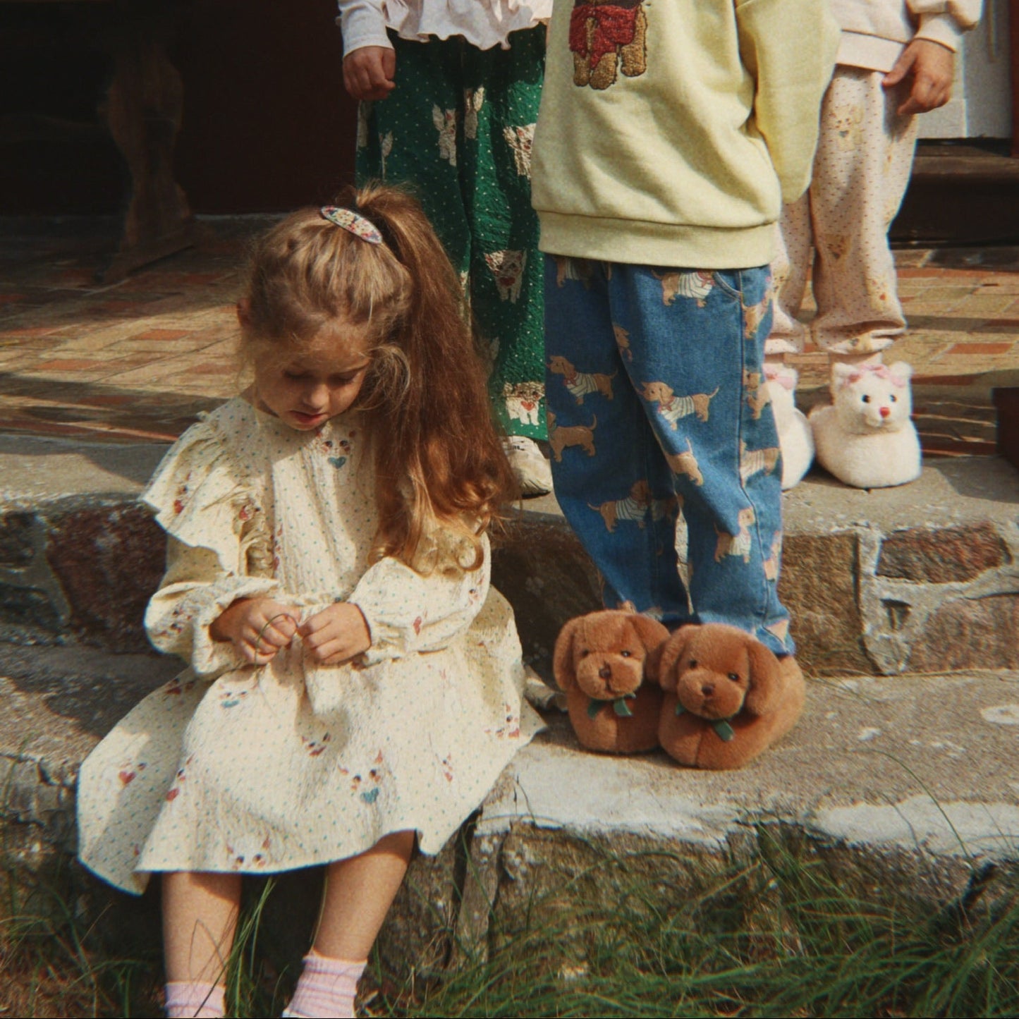 Konges Sløjd Diao Dot Mist Elin Bow Dress GOTS