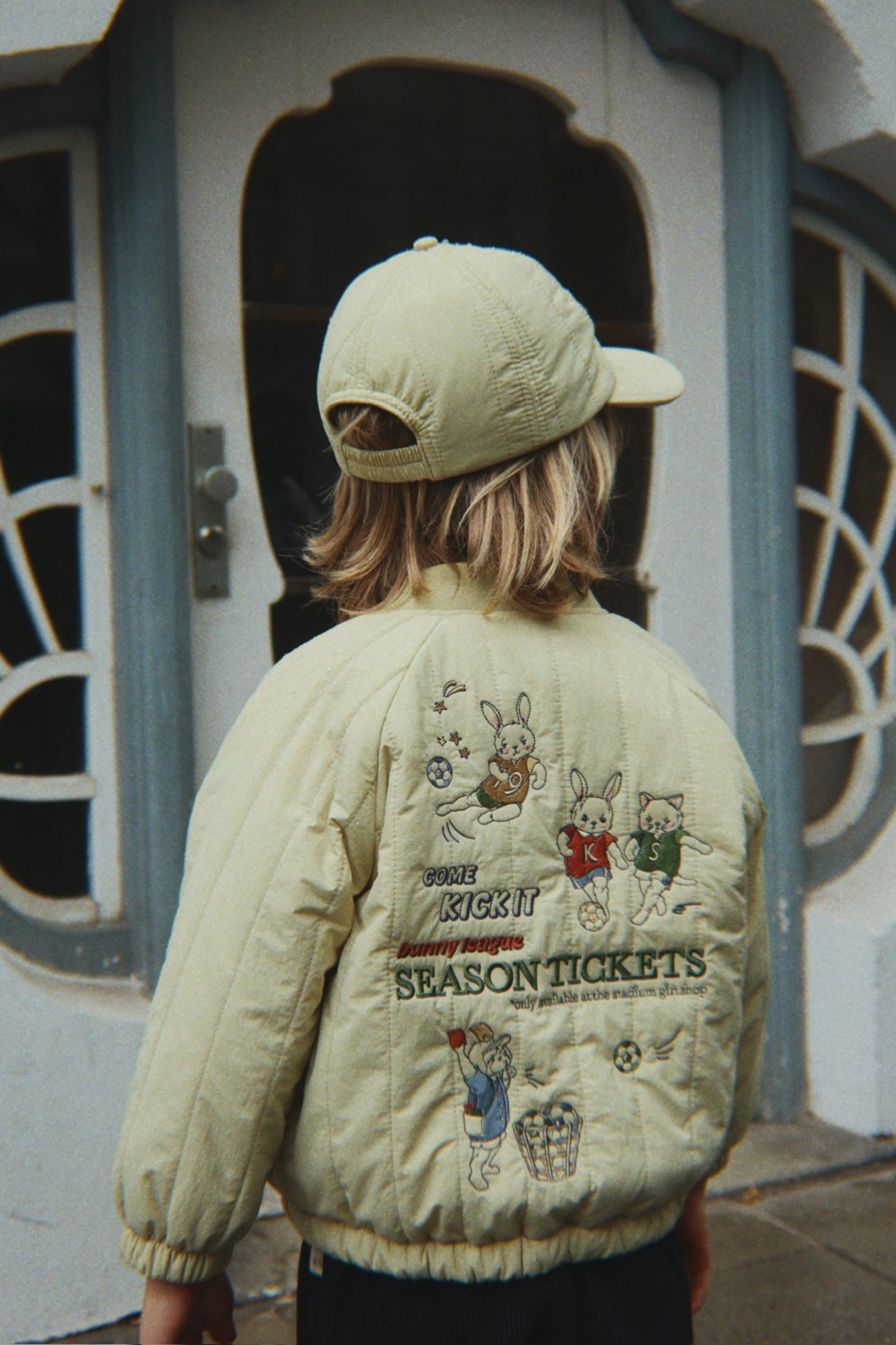 Konges Sløjd Pale Olive Green Juno Printed Bomber Jacket