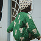 Konges Sløjd Dot Miao Verde Juno Printed Bomber Jacket