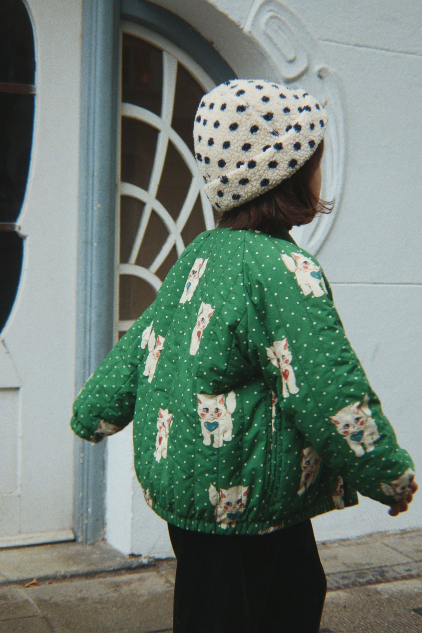 Konges Sløjd Dot Miao Verde Juno Printed Bomber Jacket