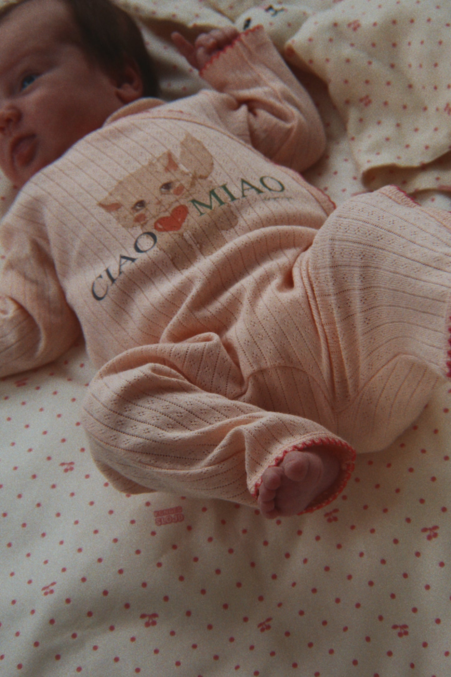 Konges Sløjd Pale Blush Ciao Miao Minnie Onesie GOTS