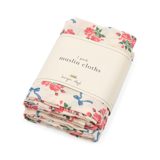 Konges Sløjd Bella Rosita 3 Pack Muslin Cloth GOTS
