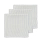 Set of three striped placemats on a white background