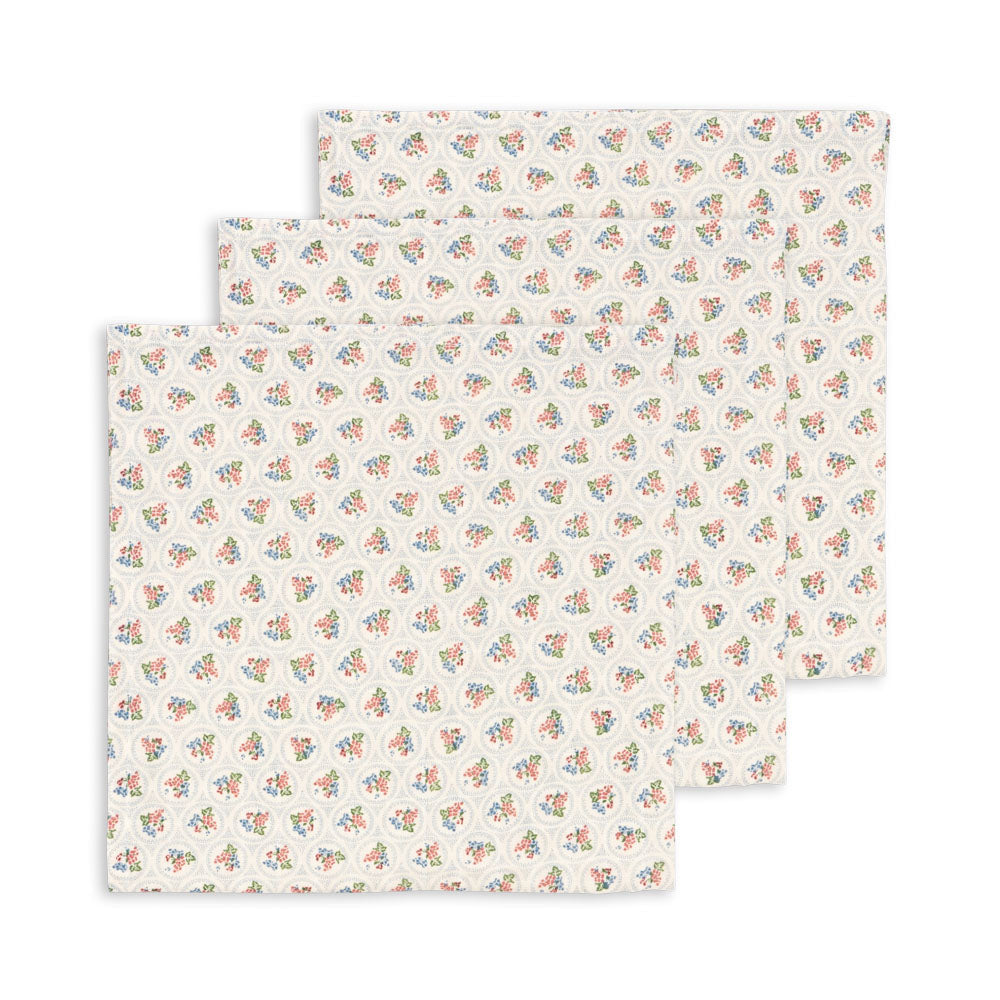 Konges Sløjd Verona Blues 3 Pack Muslin Cloth GOTS