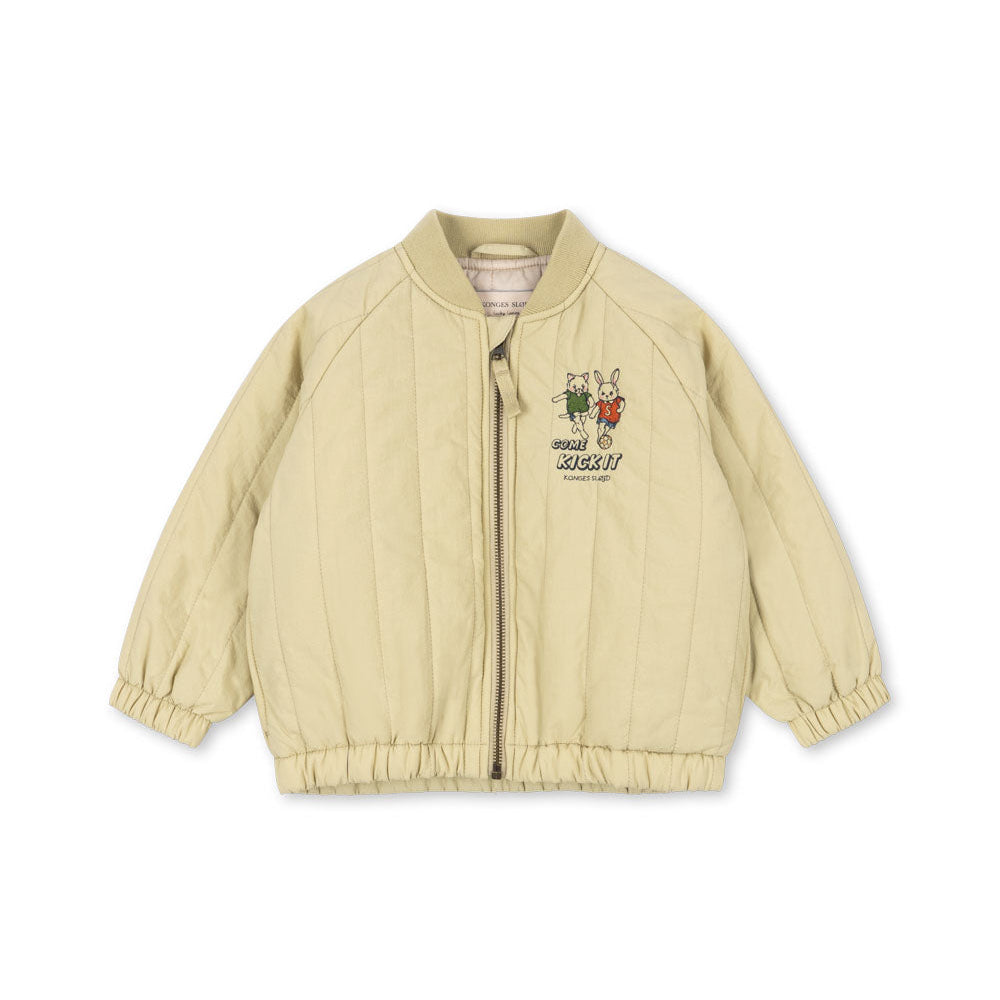 Konges Sløjd Pale Olive Green Juno Printed Bomber Jacket