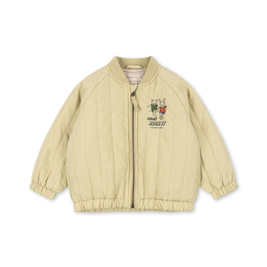 Konges Sløjd Pale Olive Green Juno Printed Bomber Jacket
