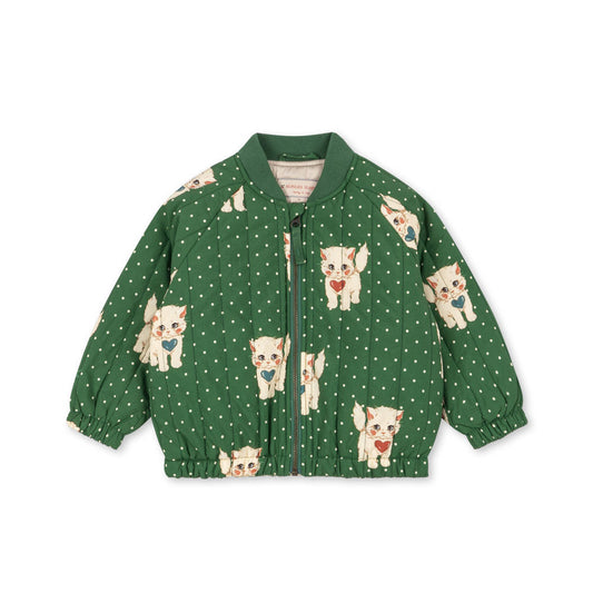Konges Sløjd Dot Miao Verde Juno Printed Bomber Jacket