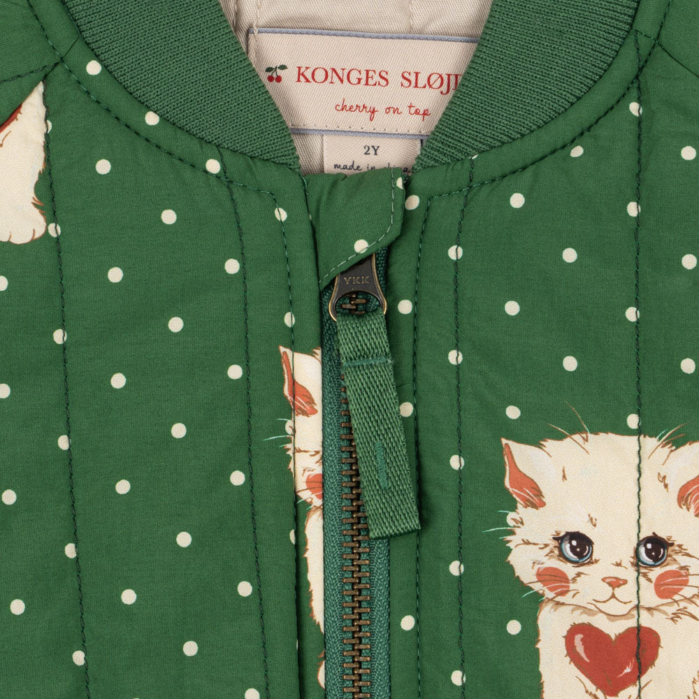 Konges Sløjd Dot Miao Verde Juno Printed Bomber Jacket
