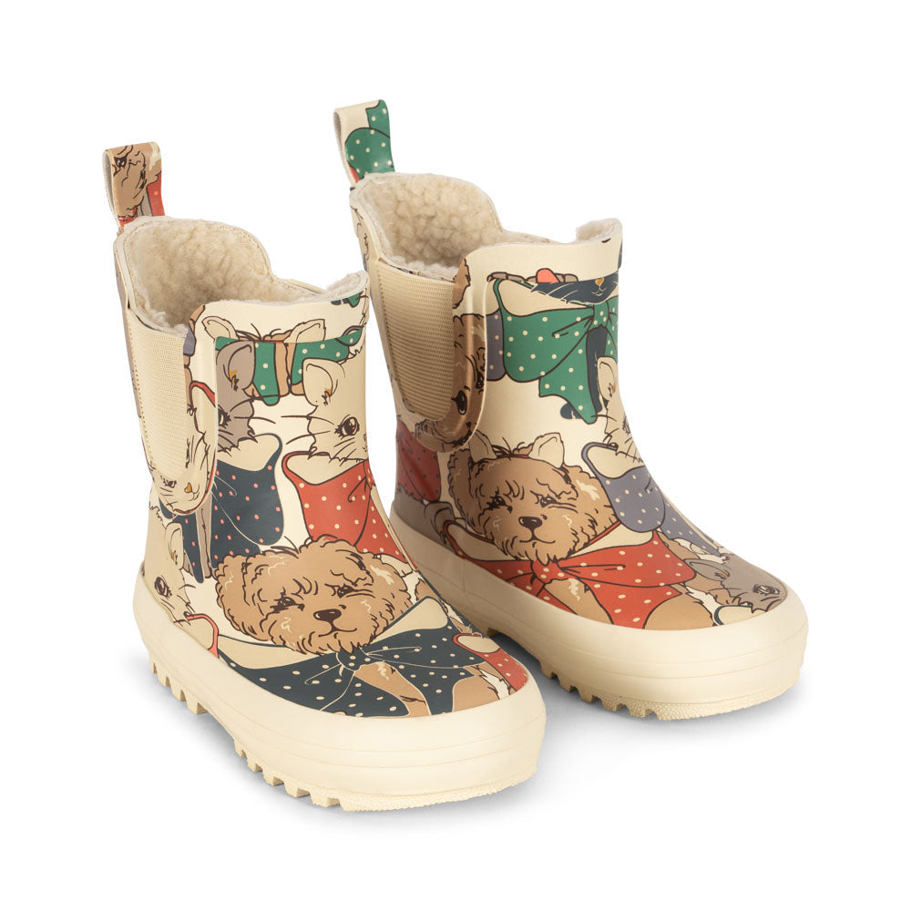 Konges Sløjd Like Cats And Dogs Printed Rain Boots
