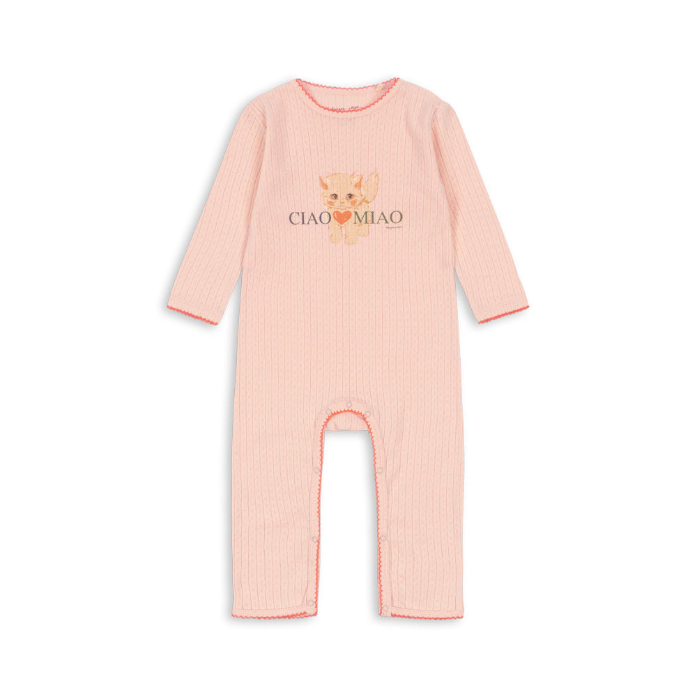 Konges Sløjd Pale Blush Ciao Miao Minnie Onesie GOTS