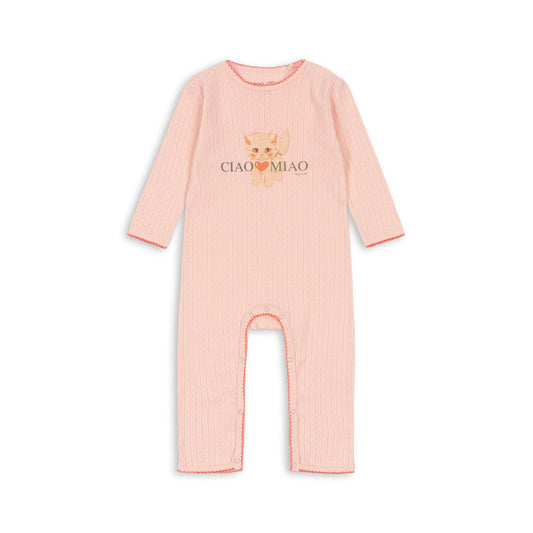 Konges Sløjd Pale Blush Ciao Miao Minnie Onesie GOTS