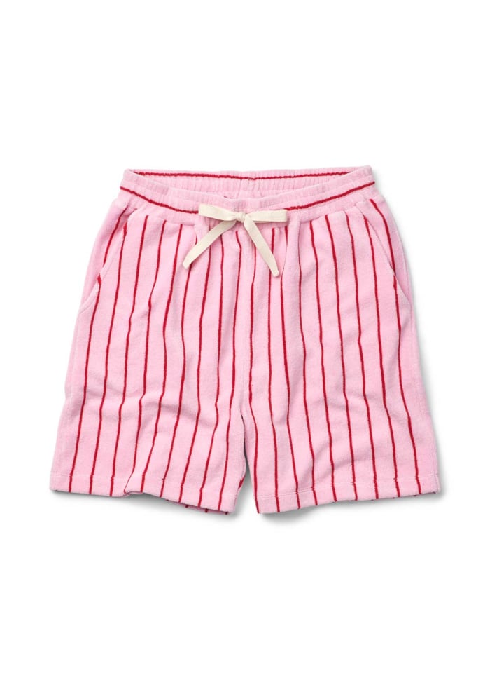 Bongusta Naram Shorts, Baby Pink & Ski Patrol Red Stripe
