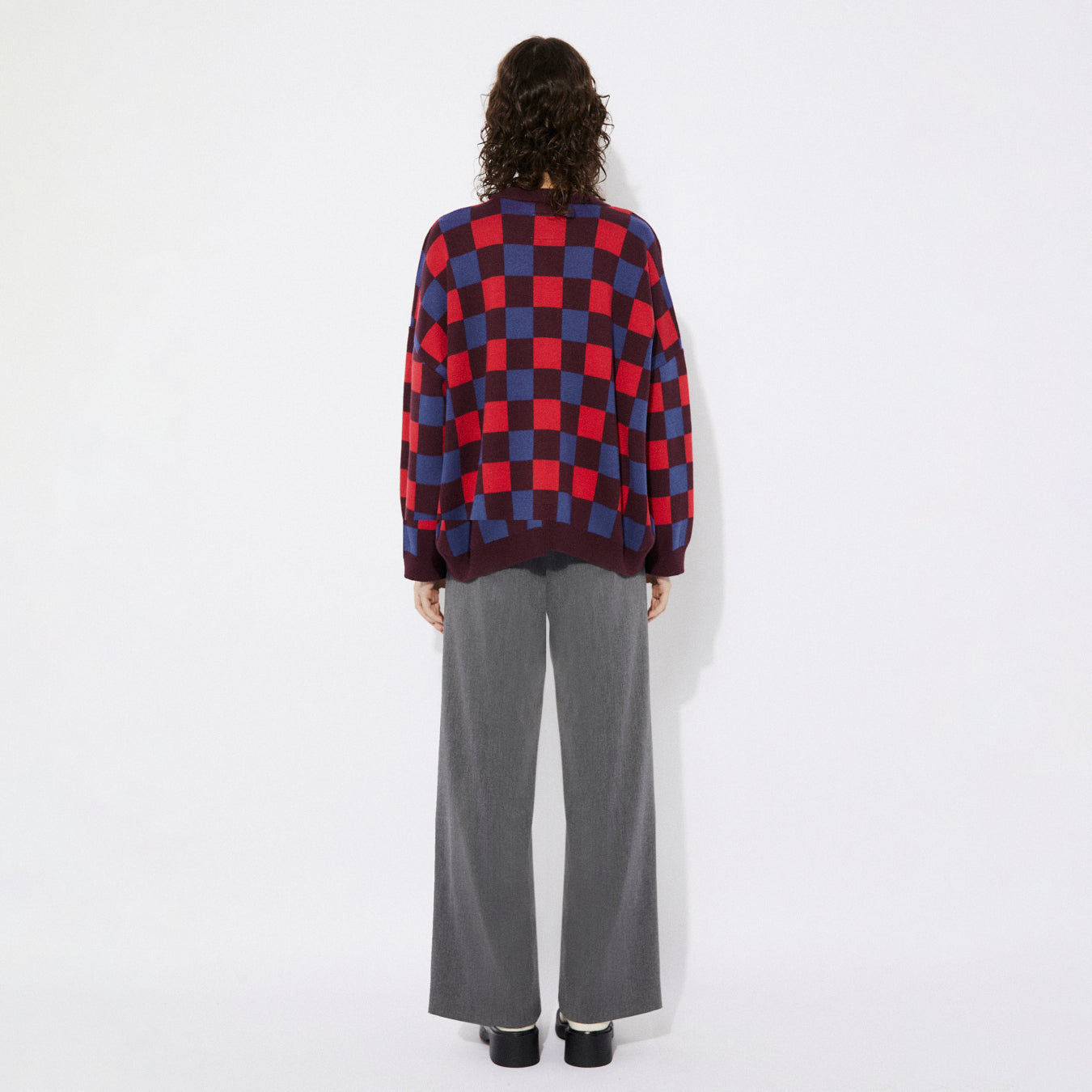 Rita Row Freser Checkered Knit Sweater