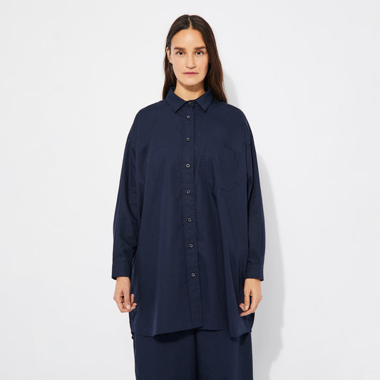 Rita Row Morto Navy Oversized Cotton Shirt