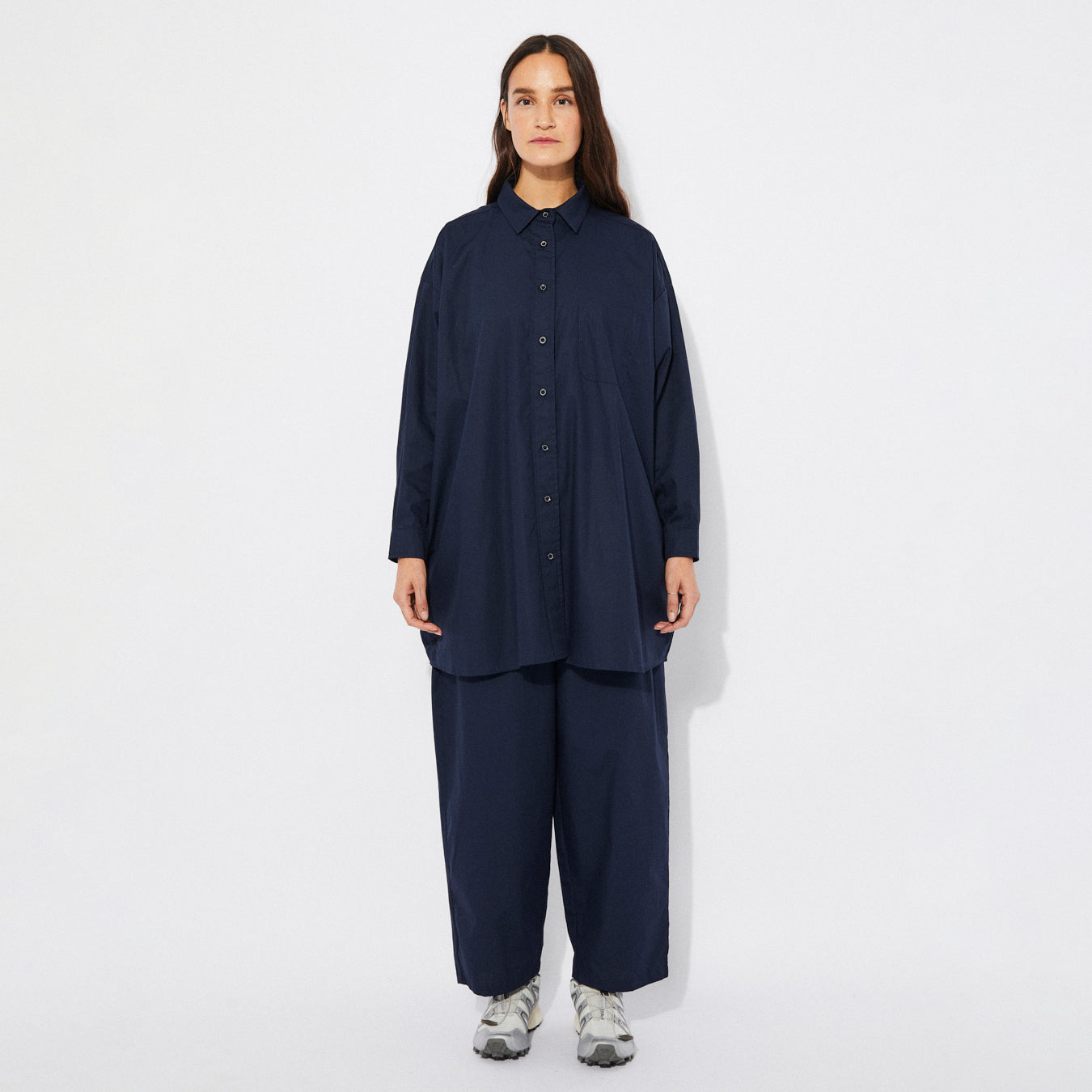 Rita Row Morto Navy Oversized Cotton Shirt