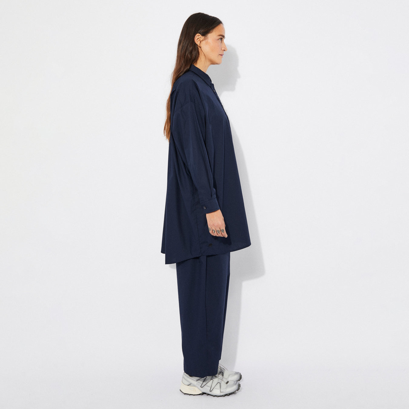 Rita Row Morto Navy Oversized Cotton Shirt