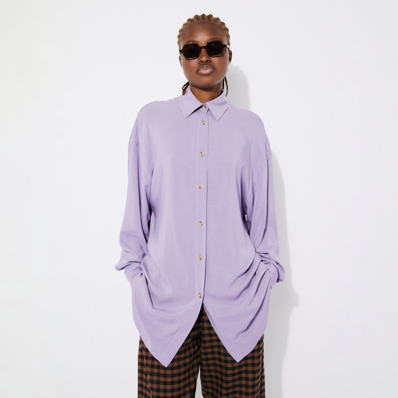 Rita Row Orhi Lilac Wide Bamboo Shirt