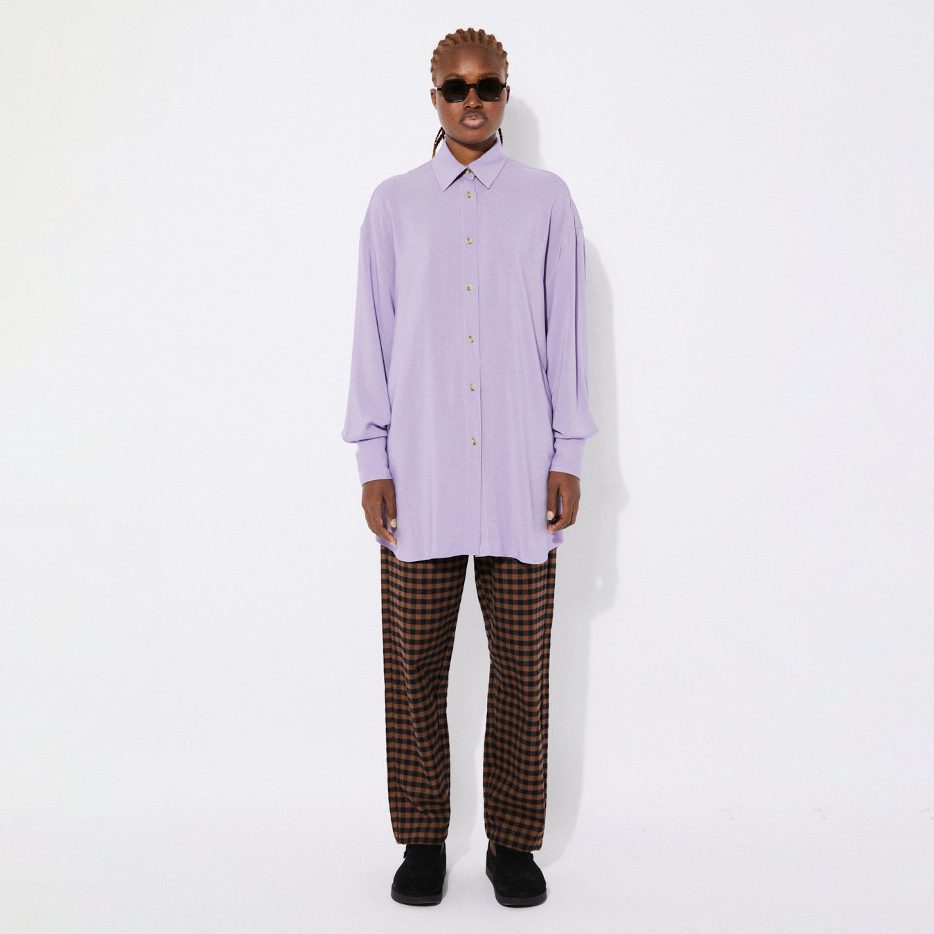 Rita Row Orhi Lilac Wide Bamboo Shirt