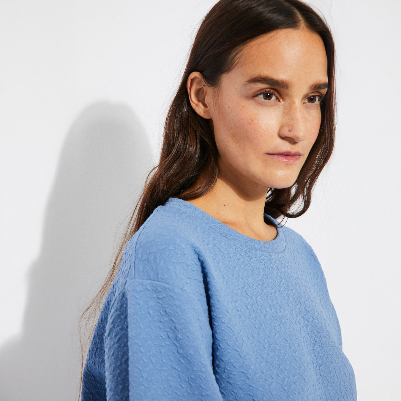 Rita Row Tosa Organic Cotton Textured Knit Sweatshirt