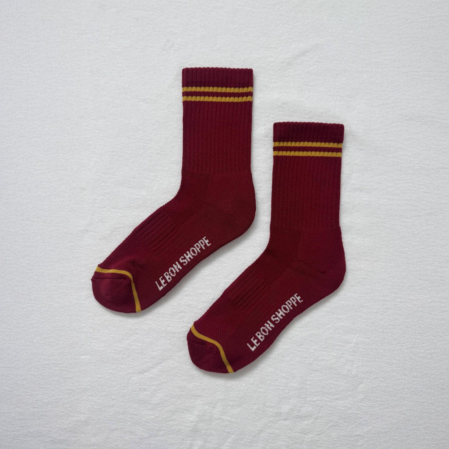 Le Bon Shoppe Cardinal Boyfriend Socks:
