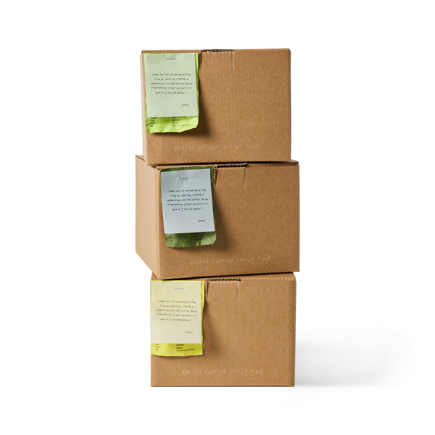 Nienke Sikkema for HKliving Peridot Glasses (Set of 4)