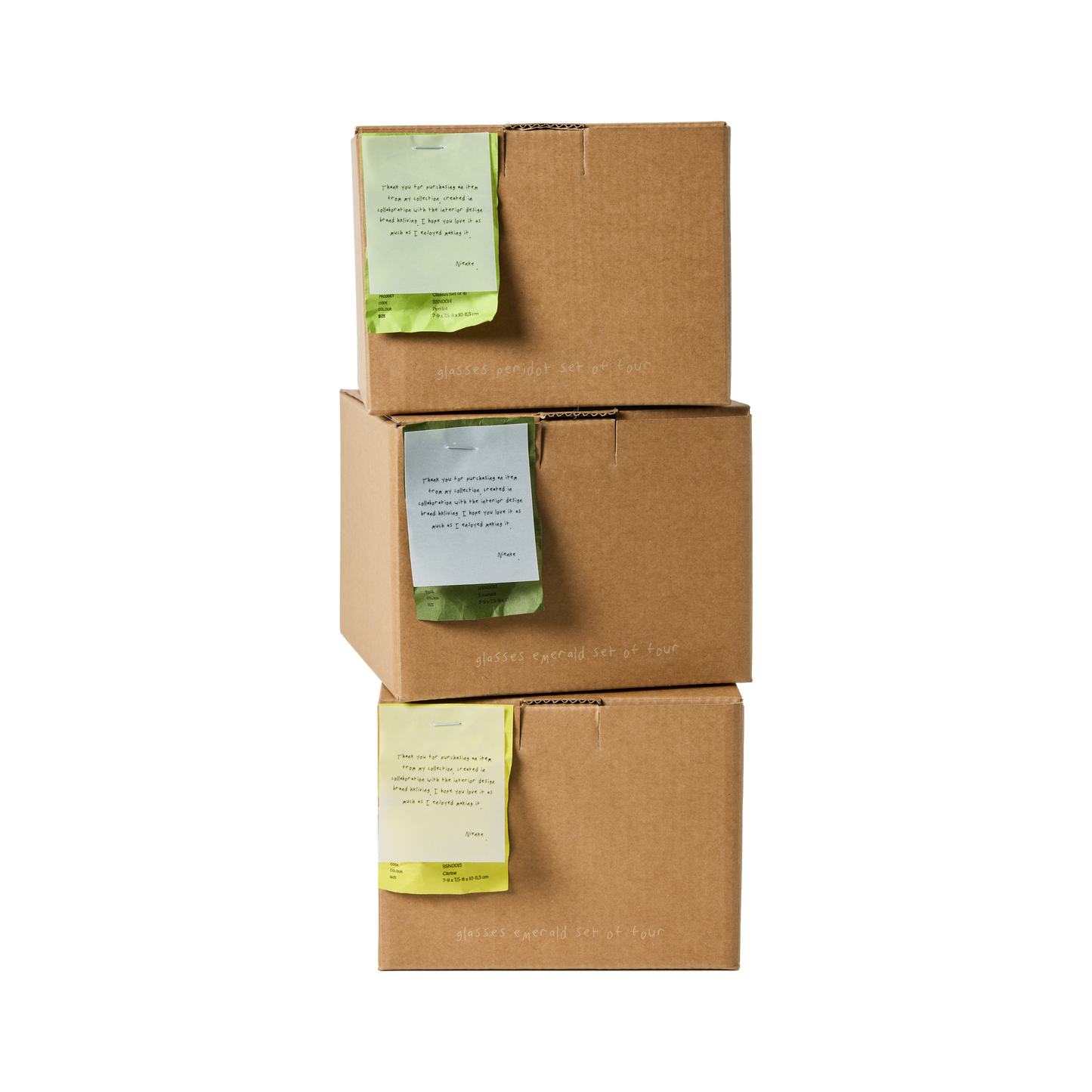 Nienke Sikkema for HKliving Peridot Glasses (Set of 4)