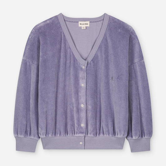 We Are Kids Tender Purple Kate Velvet Cardigan