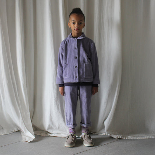 We Are Kids Tender Purple Matter Ribbed Velvet Shirt