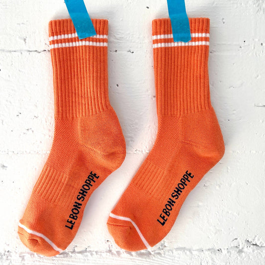 Le Bon Shoppe Orange Boyfriend Socks